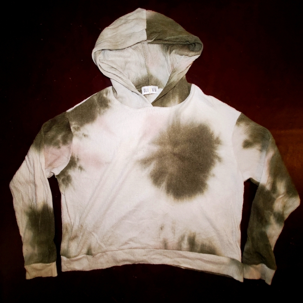 Oli Viv tie dye ribbed hoodie